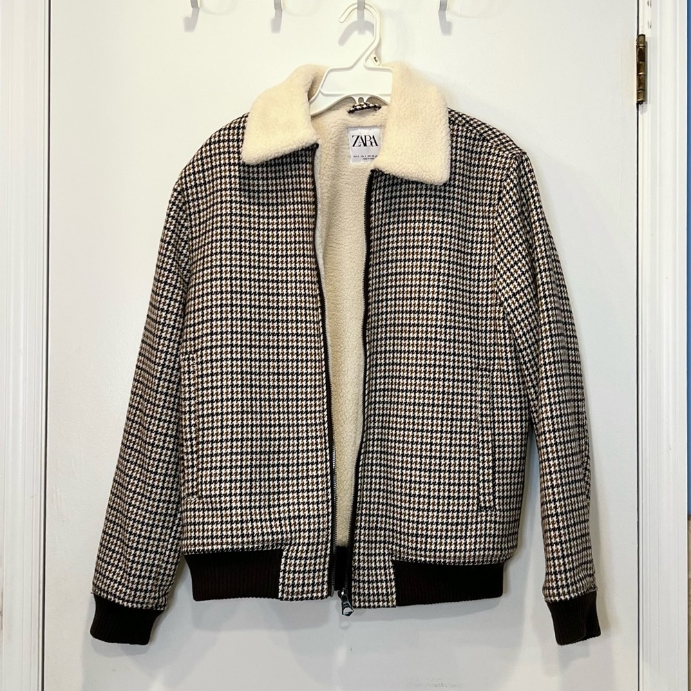 Zara Houndstooth Jacket